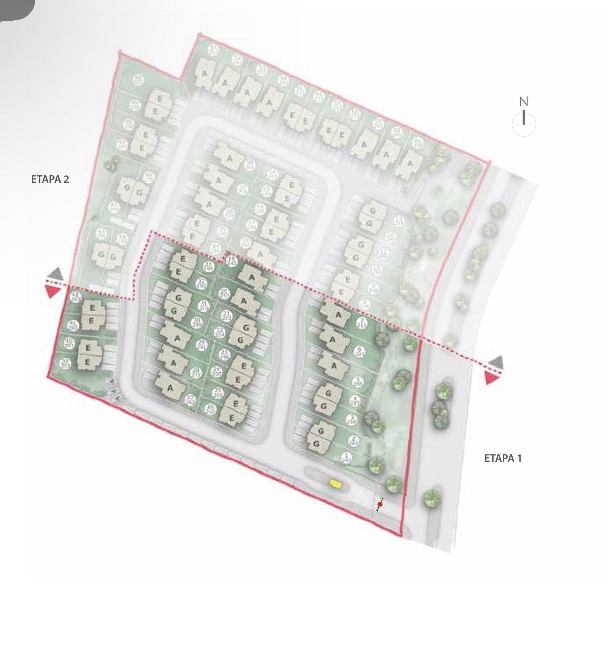 Plano maestro Primahaus — Etapa 1 y Etapa 2