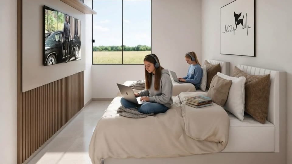 El dormitorio amplio donde tus hijas van a crecer felices